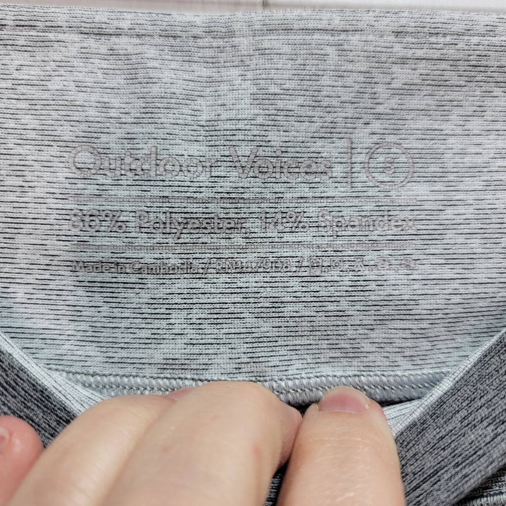 Outdoor Voices Women's Gray Tri-Tone Colorblock Springs 7/8 Leggings Size Small. - Picture 5 of 8